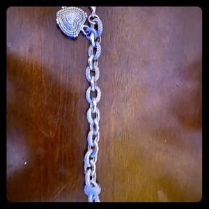 Sliver heart bracelet for womens